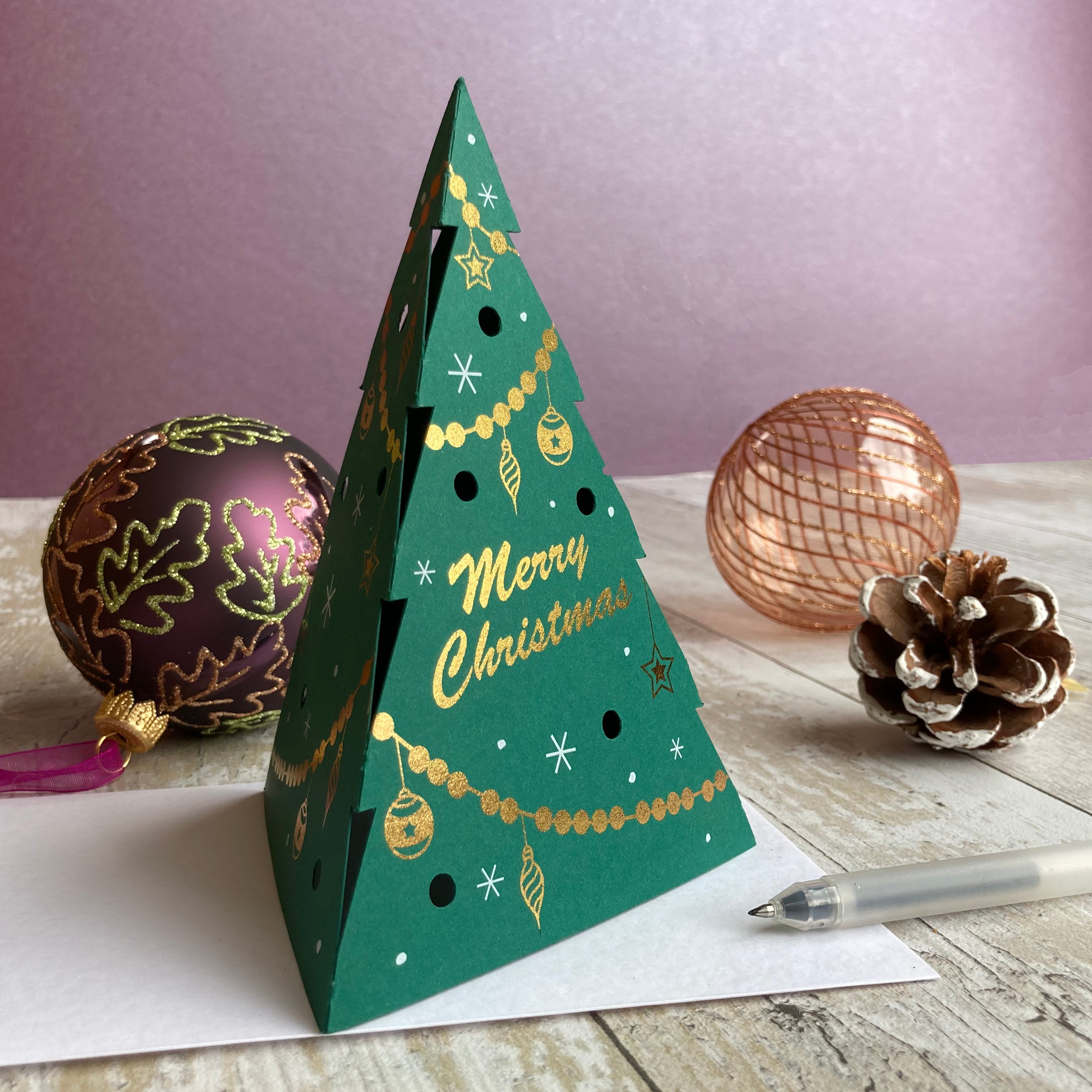 Luxury 3D Christmas Tree Card