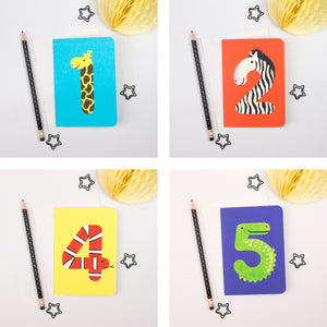 2 - Zebra Animal Number Card