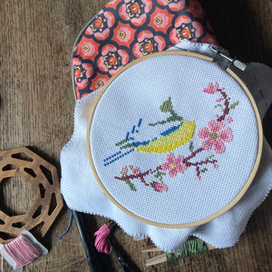 Blue Tit & Blossom - Printed Pattern