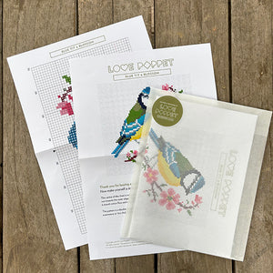 Blue Tit & Blossom - Printed Pattern