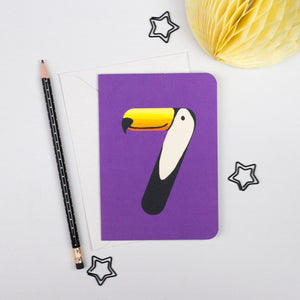 7 - Toucan Animal Number Card