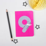 Load image into Gallery viewer, 9 - Elephant Animal Number Card

