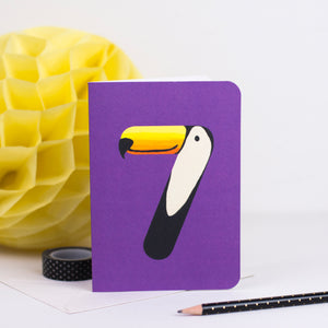 7 - Toucan Animal Number Card