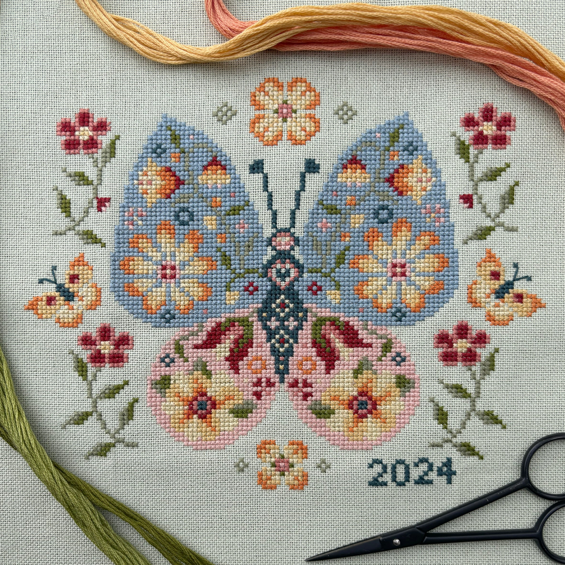 Floral Butterfly - Printed Pattern