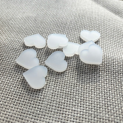 Frosted Acrylic Heart Pack - Polar White