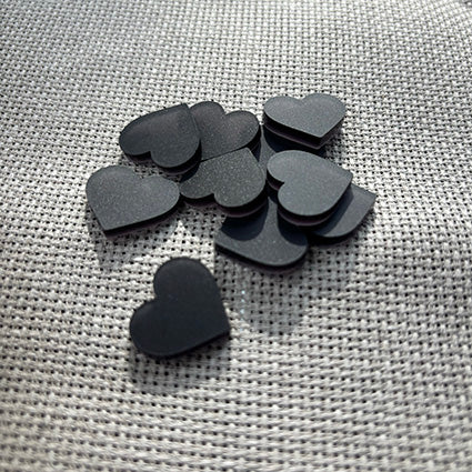 Frosted Acrylic Heart Pack - Slate Grey
