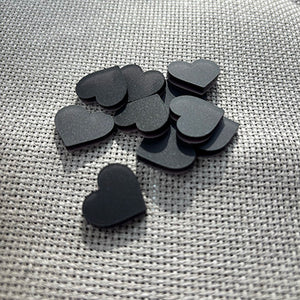Frosted Acrylic Heart Pack - Slate Grey