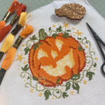 Load image into Gallery viewer, Pumpkin and Stars - Printed Chart
