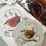 Load image into Gallery viewer, Wren &amp; Snowdrops - PDF Pattern
