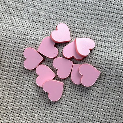 Pastel Acrylic Heart Pack - Pink
