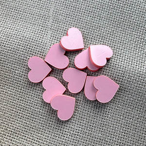 Pastel Acrylic Heart Pack - Pink