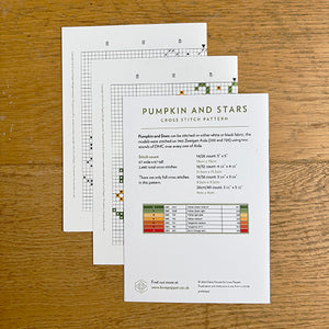 Pumpkin and Stars - Printed Chart