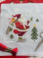 Load image into Gallery viewer, Skating Santa - Cross Stitch Kit
