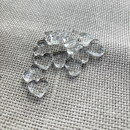Sparkly Acrylic Small Heart Pack - Stars