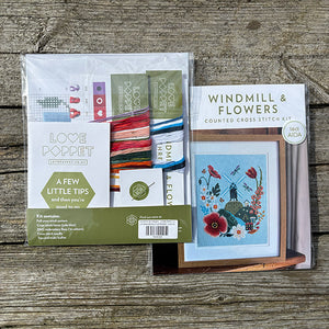 Windmill & Flowers - Cross Stitch Kit