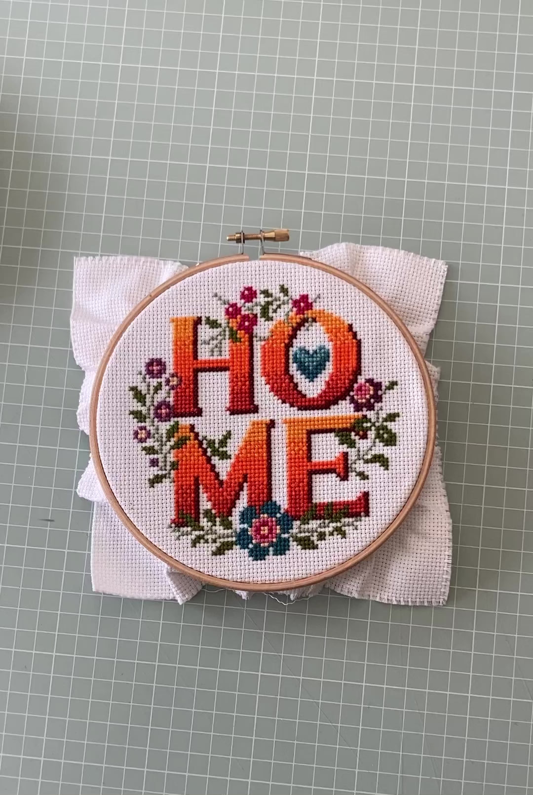 6" Hoop Butt - wooden embroidery hoop back