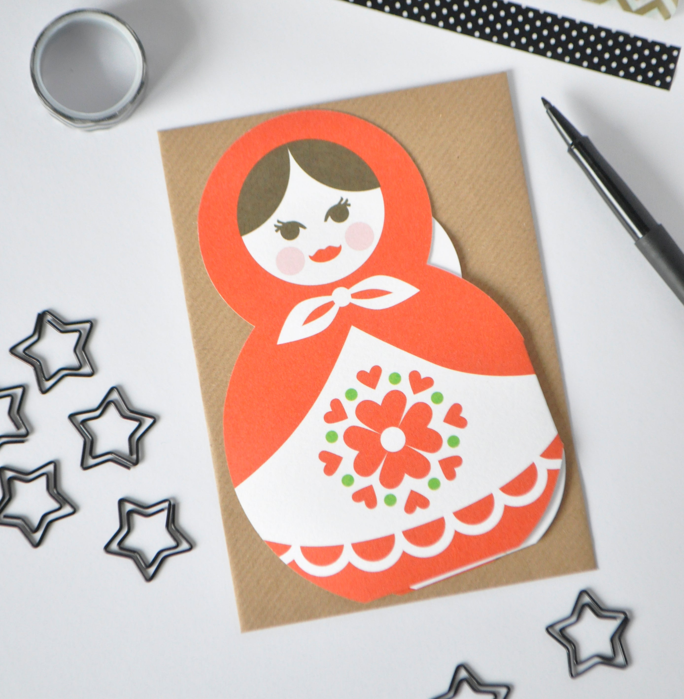 Russian Doll Family Greetings Card