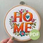 Load image into Gallery viewer, Home - A Four Letter Floral - PDF Pattern
