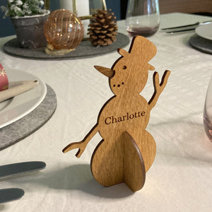 Personalised Snowman - Place Setting