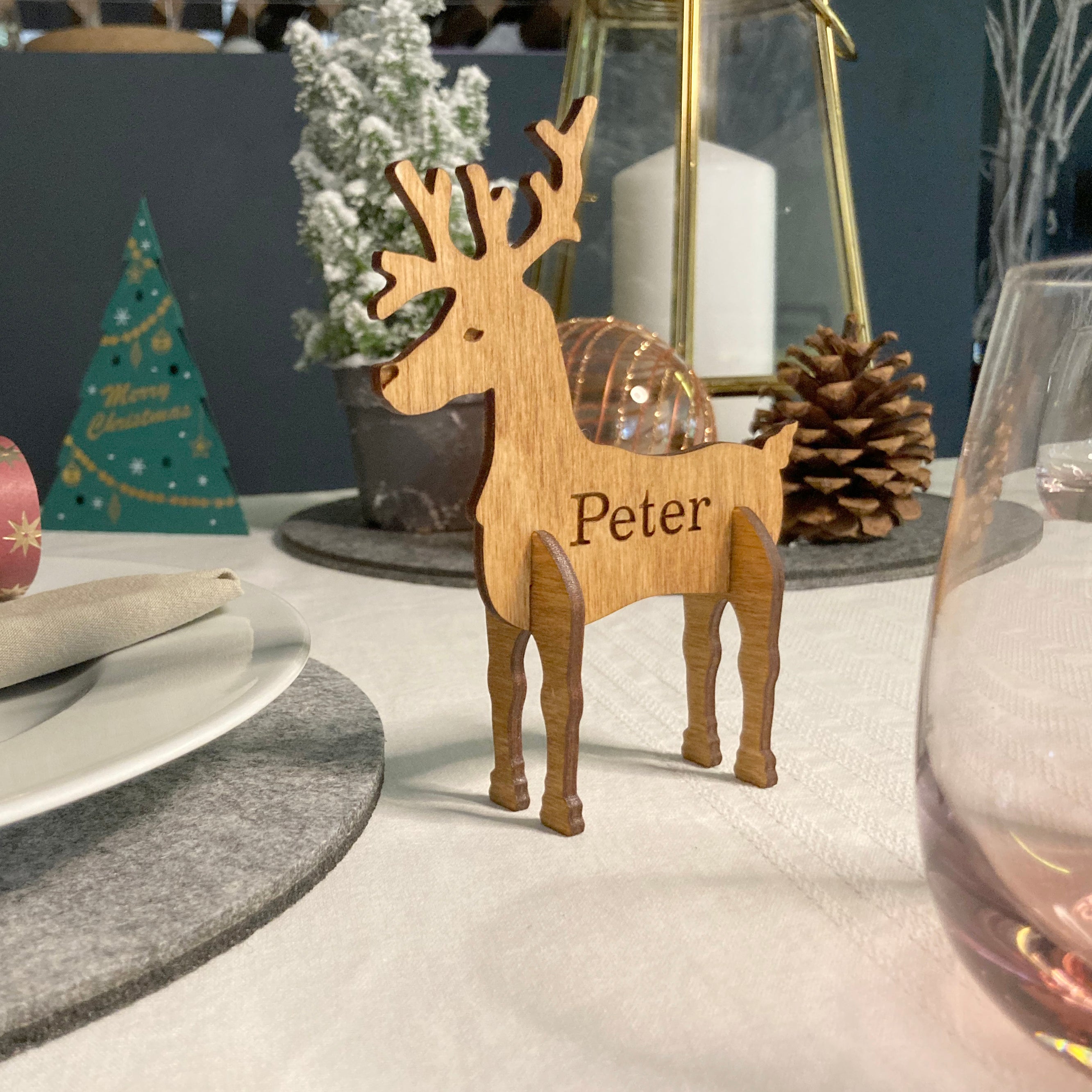 Personalised Reindeer - Place Setting