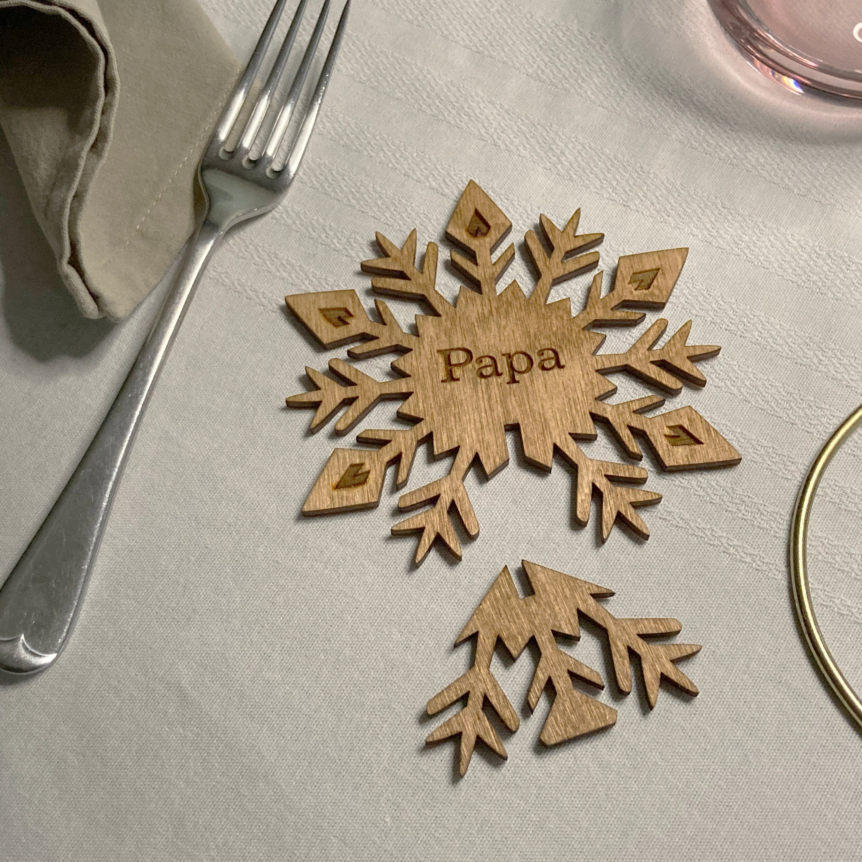 Personalised Snowflake - Place Setting
