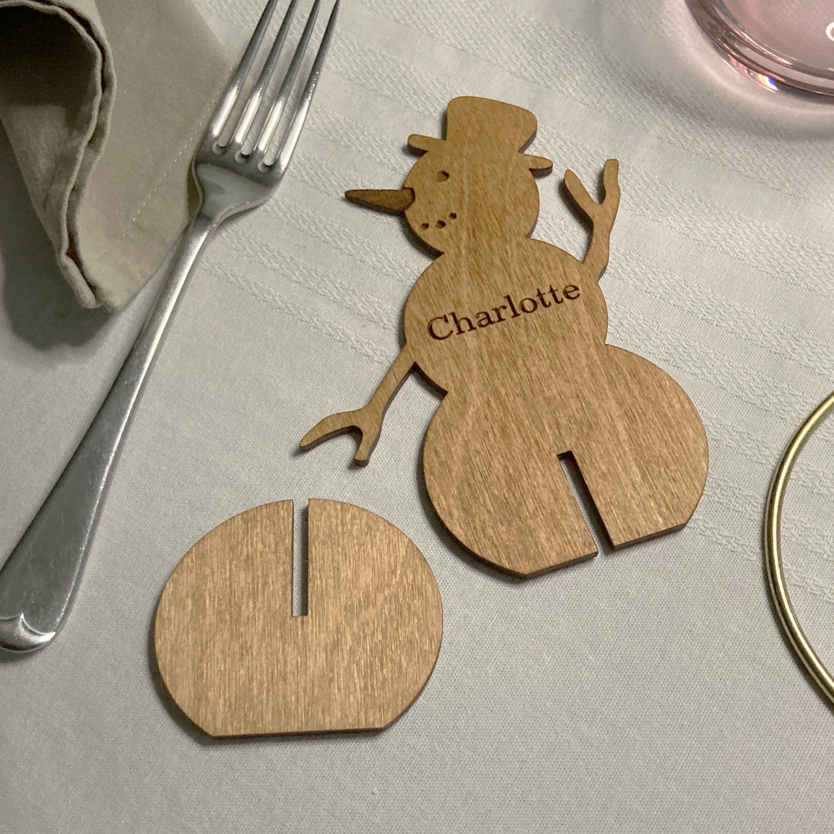 Personalised Snowman - Place Setting