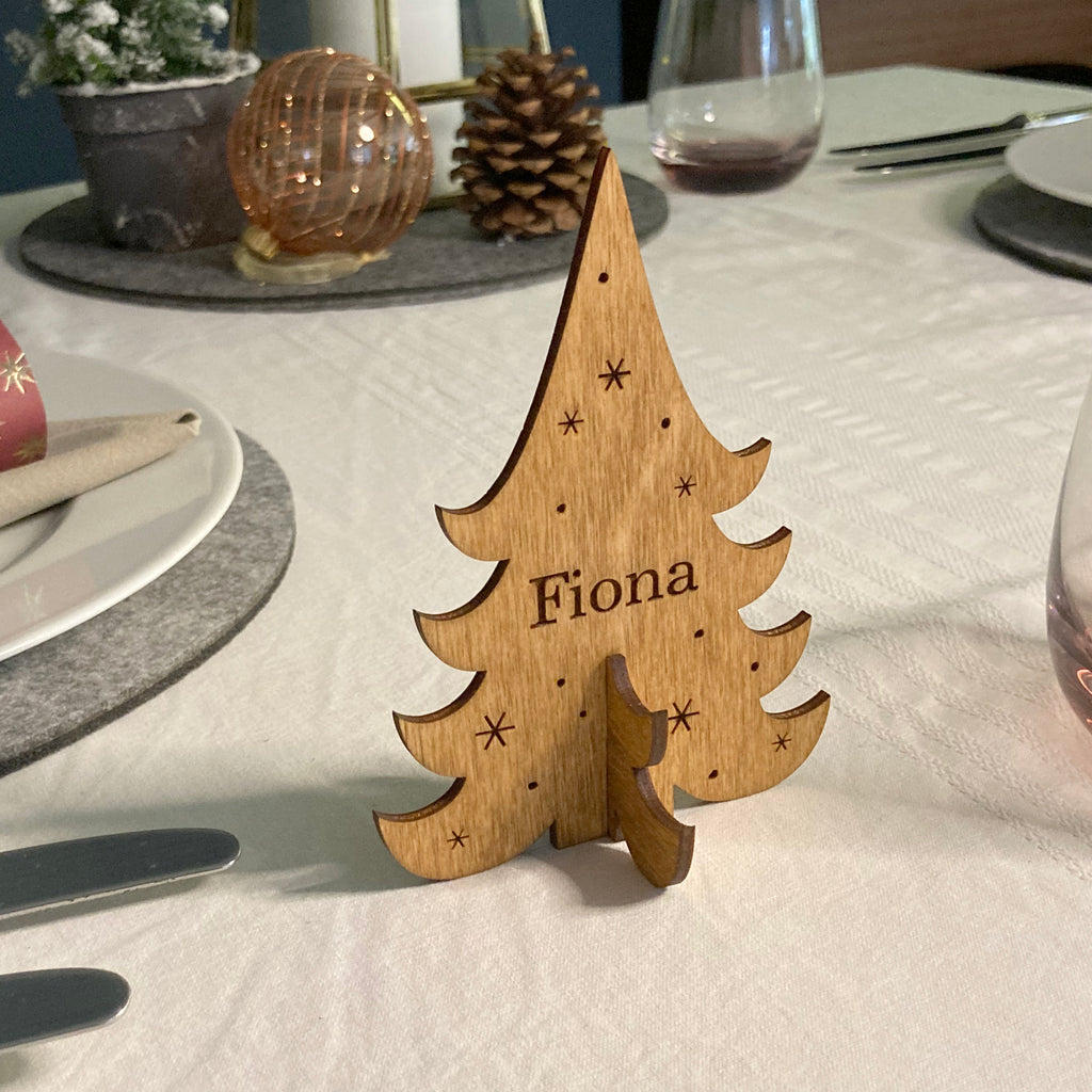 Personalised Christmas Tree Place Setting love poppet